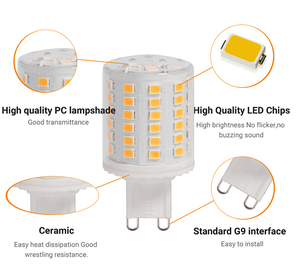 Светодиодные лампы OLGELUX <span class=keywords><strong>G9</strong></span> 2.5W, <span class=keywords><strong>3W</strong></span>, 4.8W, 8W: Суперяркие, керамические + PC, SMD2835. Оптом. - Product Image 1