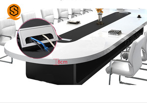 Mesa de Juntas de Oficina, Mesa de Conferencias Redonda, Precio de Fábrica, Diseño Moderno 2024, para 10-20 Personas, Personalizable - Product Image 2