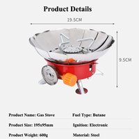 Réchaud de camping portable coupe-vent, réchaud à gaz pour le camping, les sorties, la randonnée, accessoires de camping, réchaud à gaz d'extérieur