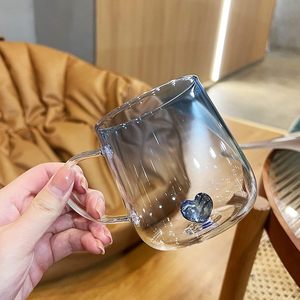 Unico regalo di <span class=keywords><strong>san</strong></span> <span class=keywords><strong>valentino</strong></span> <span class=keywords><strong>occhiali</strong></span> estetici per bere tazza da tè tazza di vetro tazze da caffè con cuore interno - Product Image 5