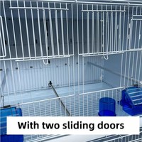 Cage d'élevage pour oiseaux, cage à perroquets naturelle, grande cage en métal moderne, cage à canaris multicouche pliable, cage d'élevage pour animaux de compagnie, plateau en plastique pour oiseaux