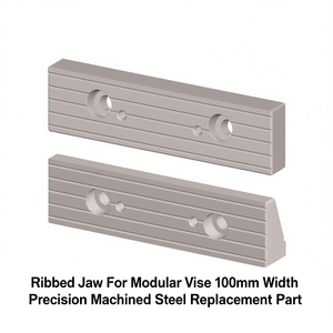 Mandril acanalado para tornillo de banco modular, 100 mm de ancho, pieza de repuesto de acero mecanizado de precisión - Product Image 2