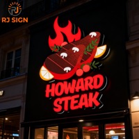 Enseigne personnalisée en lettres lumineuses LED à éclairage frontal, en acrylique 3D, étanche IP65, bandes LED, enseigne publicitaire extérieure pour restaurant