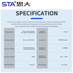 M9 umspritzter Stecker gerade rechtwinklig männlich weiblich unge schirmt Abgeschirmt 2 3 4 5 6 7 8 Stifte Luftfahrt stecker PVC PUR-Kabel - Product Image 4