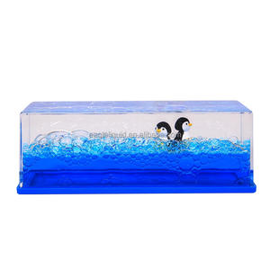 Pingüino Insumergible en Botella Flotante, Bonito Pingüino 3D en Botella, Pisapapeles con Ondas Líquidas - Product Image 2