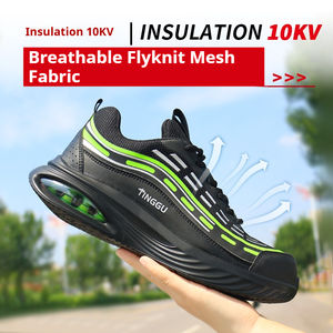 Spot GoodsMen's 10KV Zapatos de trabajo de electricista aislados Anti-Smash Punta de plástico Anti-perforación Zapatos DE SEGURIDAD deportivos transpirables con PU - Product Image 3