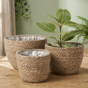 Panier de rangement mural moderne en jonc de mer, design circulaire écologique, nouvelle collection 2023, tissé à la main en jacinthe d'eau avec compartiments - Product Image 2