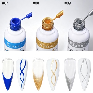 KLANA Gel Delineador de Alta Pigmentación 8ml, Gel Delineador para Pintura, Gel para Uñas Blanco y Negro, Gel Anti-dermejamiento para Manicura Francesa, DIY, Salón de Uñas, Venta al por Mayor - Product Image 3