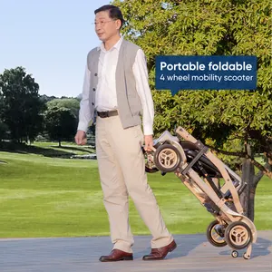 Travel Lightweight Electric Folding Mobility Scooters Zappy Aluminum Powerful Brushless 4 Wheel Electric Scooter For Elderly