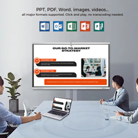 Papan Tulis Interaktif 4K 65/75/86 Inci dengan Android 15 & Sentuhan IR 40 Titik untuk Ruang Kelas Sekolah & Rapat Kantor
