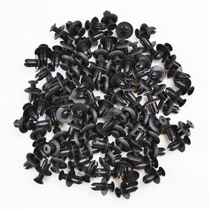 Auto Plastic <b>Clip</b> Fastener For <b>Car</b> Fender Liner Replacement Repair Black 100pcs - Product Image 1