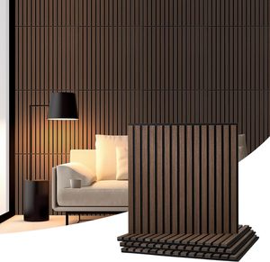 Moderna striscia <span class=keywords><strong>di</strong></span> <span class=keywords><strong>legno</strong></span> in fibra <span class=keywords><strong>di</strong></span> poliestere Akustikpaneele ritardante <span class=keywords><strong>di</strong></span> fiamma pannello a parete concava-convessa <span class=keywords><strong>per</strong></span> TV sfondo da parete - Product Image 6