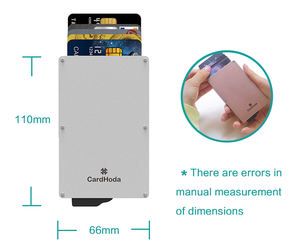 Tarjetero de Aluminio CardHoda, Elegante y Ejecutivo, con Bloqueo RFID, Multifuncional, de 6 Pulgadas y 9 mm de Grosor, para Tarjetas de Crédito y Dinero - Product Image 3