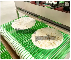Linha de produção automática para máquina de pão e tortilla árabe formando e assando tortilhas