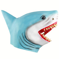 Masque de tyran maléfique résident, masque en latex effrayant de zombie d'halloween, capot en caoutchouc de requin maléfique résident de monstre, accessoire de fête d'halloween