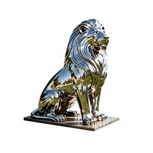 Esculturas de Animales Personalizadas de Acero Inoxidable, Ciervo, León, Delfín, Diseño Hueco Pulido a Espejo, Hechas a Medida, Provincia de Hebei - Product Image 1