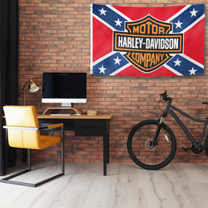 Bandera Estilo Confederado de 3x5 pies, Doble Cara, de Poliéster, para Entusiastas de Motocicletas, Decoración de Garaje - Product Image 4