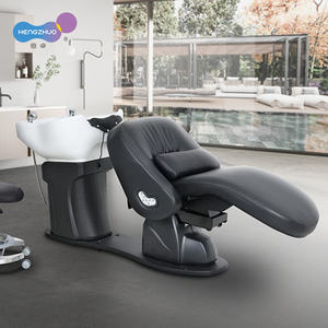 Chaise de massage électrique pour shampooing avec coussin chauffant pour le traitement de la tête, massage du cuir chevel, lit de spa, machine à laver les cheveux en option - Product Image 2