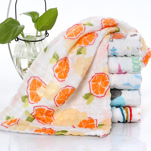 Toalla de gasa para bebé Qidou, 25x48 cm, estampado de dibujos animados de algodón puro para bebés - Product Image 3