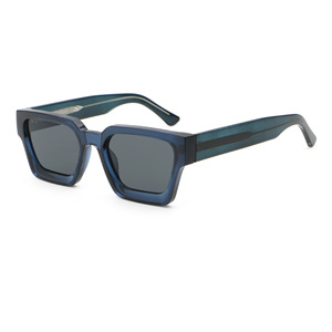 Lunettes de soleil carrées à monture large tendance avec logo personnalisé, verres PC marron UV400, durables, confortables, unisexes, pour adultes - Product Image 4