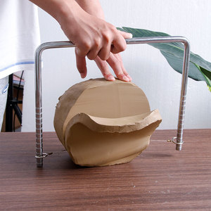 Coupe-fil d'argile de <span class=keywords><strong>poterie</strong></span> à nœud de boue pratique avec poignée de Type U outils de coupe de fil d'acier - Product Image 3