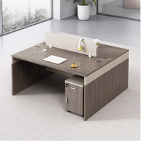 Vente en gros de bureau de travail moderne pour le personnel Table de bureau à deux places Mobilier de bureau Bureau d'ordinateur pour les employés
