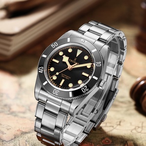 Montres de luxe pour hommes Cronos 2025, 37 mm, Diver BB54, vintage, automatique, lunette en aluminium mat, maillons de bracelet, saphir, 20 bars, L6033 - Product Image 2