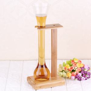 <span class=keywords><strong>Verre</strong></span> à bière géant à long col de 24 oz, créatif et élégant, avec support en bois - Product Image 3