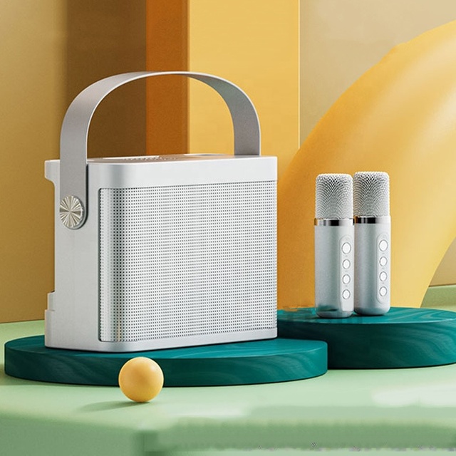 Portable Outdoor Karaoke Singing Home KTV Speakers Wireless Bluetooth Speaker Karaoke With 2 Microphones Home Tv Ktv Set