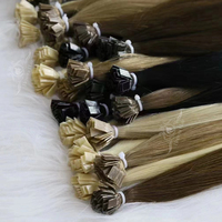 Extensions à pointe plate populaires Cabello Humano Extensions de cheveux naturels à pointe K Cheveux humains russes