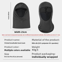 Cagoule intégrale anti-UV unisexe pour l'extérieur, en soie glacée fine et soie de lait, cache-cou sportif à motif 3D