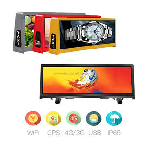 Pantalla LED de Doble Cara para Techo de Taxi P3 P4 P5 para Exteriores, 969x360cm, 5000cd, Señalización Digital Publicitaria Universal para Techo de Automóvil - Product Image 1