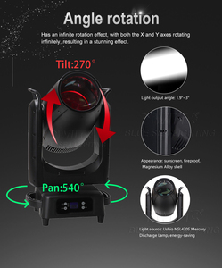 Ip65 Không Thấm Nước Hợp Kim Magiê Trọng Lượng Nhẹ 420W Siêu Chùm Di Chuyển Ánh Sáng Đầu Cho Ngoài Trời Dj Buổi Hòa Nhạc - Product Image 4