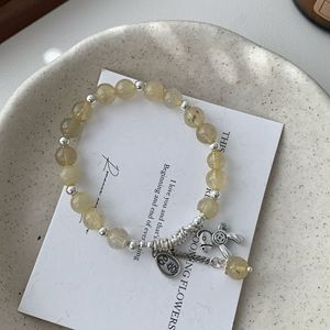 S925 Sterling <b>Silver</b> Quartz Bracelet With Cartoon <b>Charm</b> For Women Everyday Wear Light Luxury Jewelry - Product Image 4