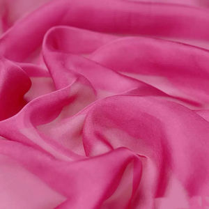 100% Zijde 6Mm Dik 140 Breedte Zijde Chiffon Tule Lange Sjaal Stof Effen Kleur Licht Effen Doorschijnend Voor Nachtkleding Jurken Klaar - Product Image 2