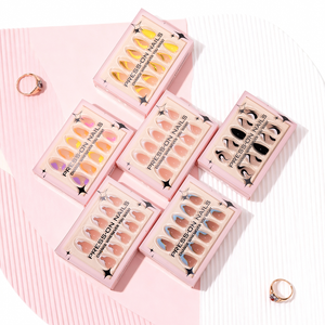 <span class=keywords><strong>Faux</strong></span> <span class=keywords><strong>ongles</strong></span> en PMMA acrylique à pression, forme amande, ligne irrégulière, vente en gros, étiquette privée, livraison directe - Product Image 3