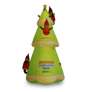 Albero di Natale Gonfiabile a LED 196,9 Pollici per Decorazioni Esterne Natalizie Multicolore in Materiale PVC - Product Image 1