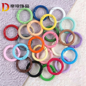 Anillo de resorte Dicongshiping de 20-33 mm, aleación de zinc con pintura horneada, accesorios de joyería DIY para cadenas de teléfono y llaveros - Product Image 2