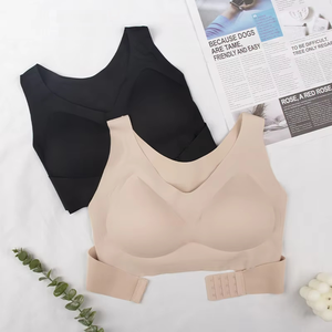 <span class=keywords><strong>Sujetador</strong></span> inalámbrico corrector de postura para mujer, copa completa, <span class=keywords><strong>cierre</strong></span> frontal, tejido sin costuras, soporte <span class=keywords><strong>deportivo</strong></span> sólido, chaleco de fitness, ropa interior para adultos - Product Image 2