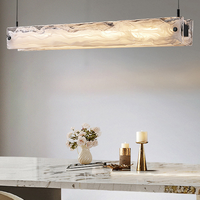 L120 * W10cm lustre en verre dépoli luxe sable mouvant abat-jour en verre adapté pour Bar Salle à manger Salon Hôtel