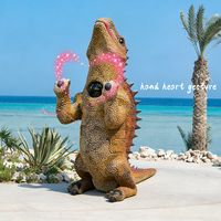 Dinosaure animatronique réaliste personnalisé, télécommandé, marchant et sautant, robot Dimetrodon, animal de compagnie robotique pour usage en centre commercial intérieur
