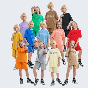2023 New summer clothing Baby Elastic Waist urban boy kids Clothes toddler shorts and tshirt sets Kids sweat Shorts
