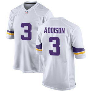 Maillot de football américain blanc Minnesota 2026 personnalisé, chemises brodées, uniformes de jeunes brodés, vêtements de sport avec logos - Product Image 2