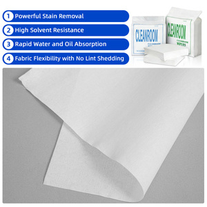 WIPESTAR Toallitas no tejidas al por mayor, mezcla de celulosa y poliéster, bajo contenido de partículas, 9x9 pulgadas, papel de limpieza en seco no estéril para salas limpias - Product Image 4