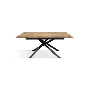 Antonio Extendable <b>Table</b> 120x80 <b>Rustic</b> Oak Melamine Top Metal Base Internal Use - Product Image 3