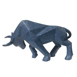Escultura Decorativa de Resina Nórdica para Sala de Estar u Oficina, Figura de <span class=keywords><strong>Toro</strong></span> Geométrica - Product Image 5