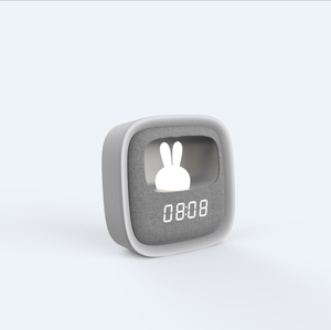 Đồng Hồ Báo Thức Kỹ Thuật Số Có Đèn Ngủ, Đồng Hồ Để Bàn Trang Trí Bằng Vải Có Đèn Mờ, Đồng Hồ Đèn Ngủ Hoạt Hình Bằng Cao Su Silicon - Product Image 2