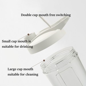 Blender Portabel Isi Ulang USB dengan 2 Bilah 2.2W Kontrol Tombol Tekan Multifungsi Kapasitas 400ml - Product Image 5