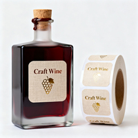 Étiquette autocollante personnalisée en BOPP pour bouteille de whisky, avec dorure à chaud et impression UV/offset, pour l'emballage de bouteilles de whisky de distillerie