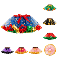 Robe de princesse tutu à pois doux avec mini nœud, dentelle et sequins, pour bébés filles, style ballet étoilé, en tulle trois couches